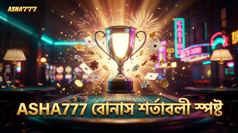 বোনাস ক্লেইমে স্পষ্ট শর্তাবলী ASHA777 থেকে পাওয়া যায়