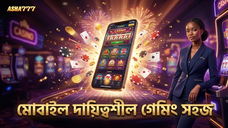 মোবাইল অ্যাপের মাধ্যমে দায়িত্বশীল গেমিং সহজে সম্ভব।