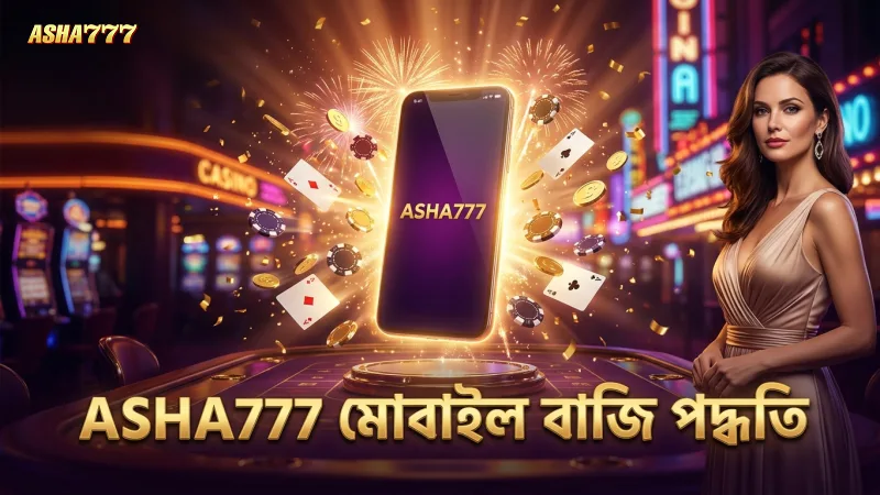 ASHA777 প্ল্যাটফর্মে মোবাইল থেকে বাজি ধরার সুবিধাজনক ও নিরাপদ পদ্ধতি।